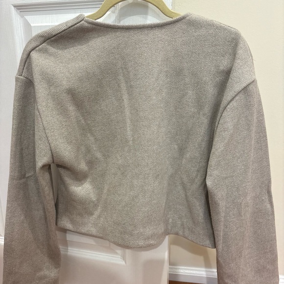 Zara Button-Up Cropped Cardigan Top Small - Picture 4 of 4